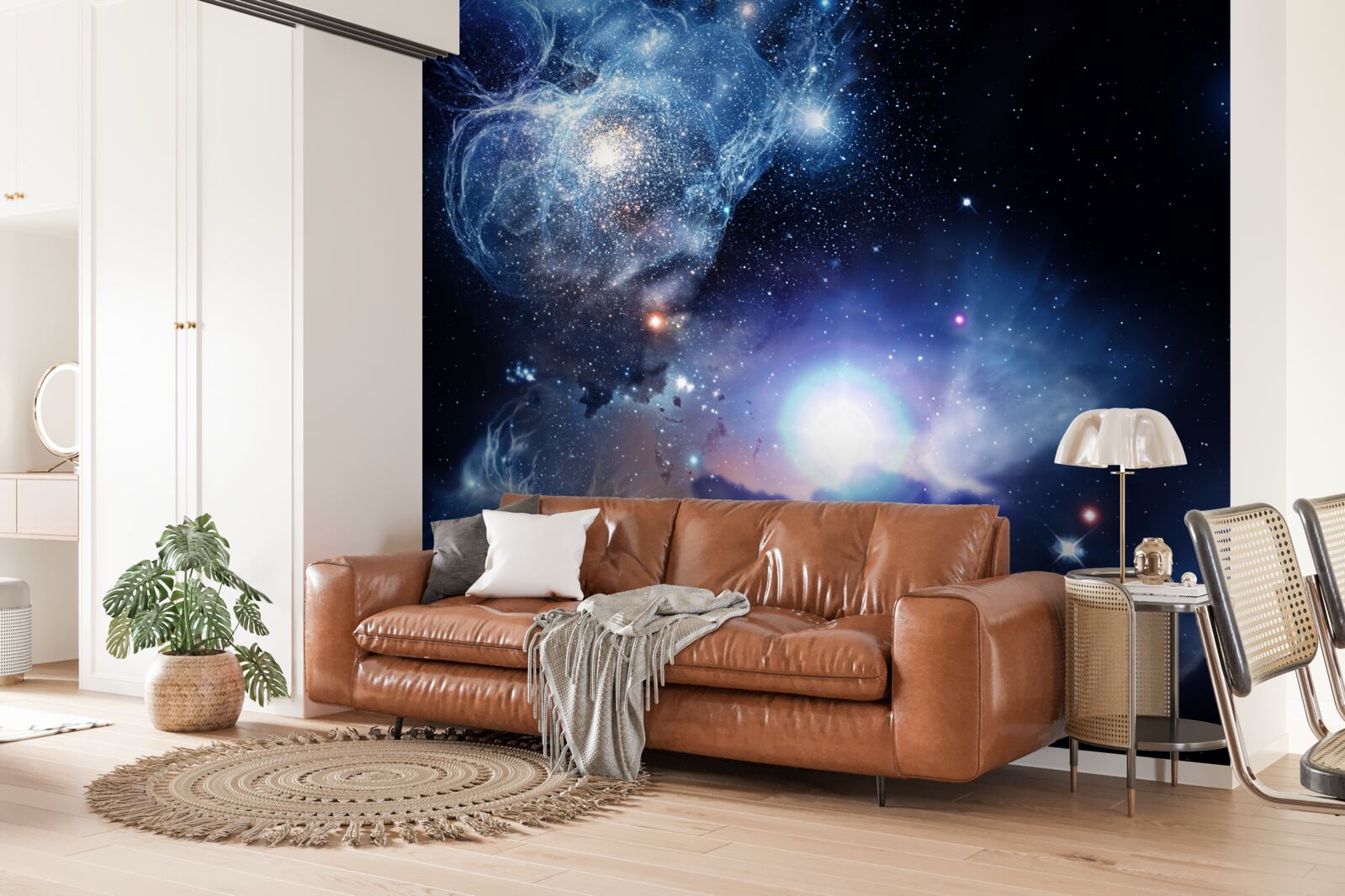 Carta da parati spazio celeste luminoso e ipnotico
