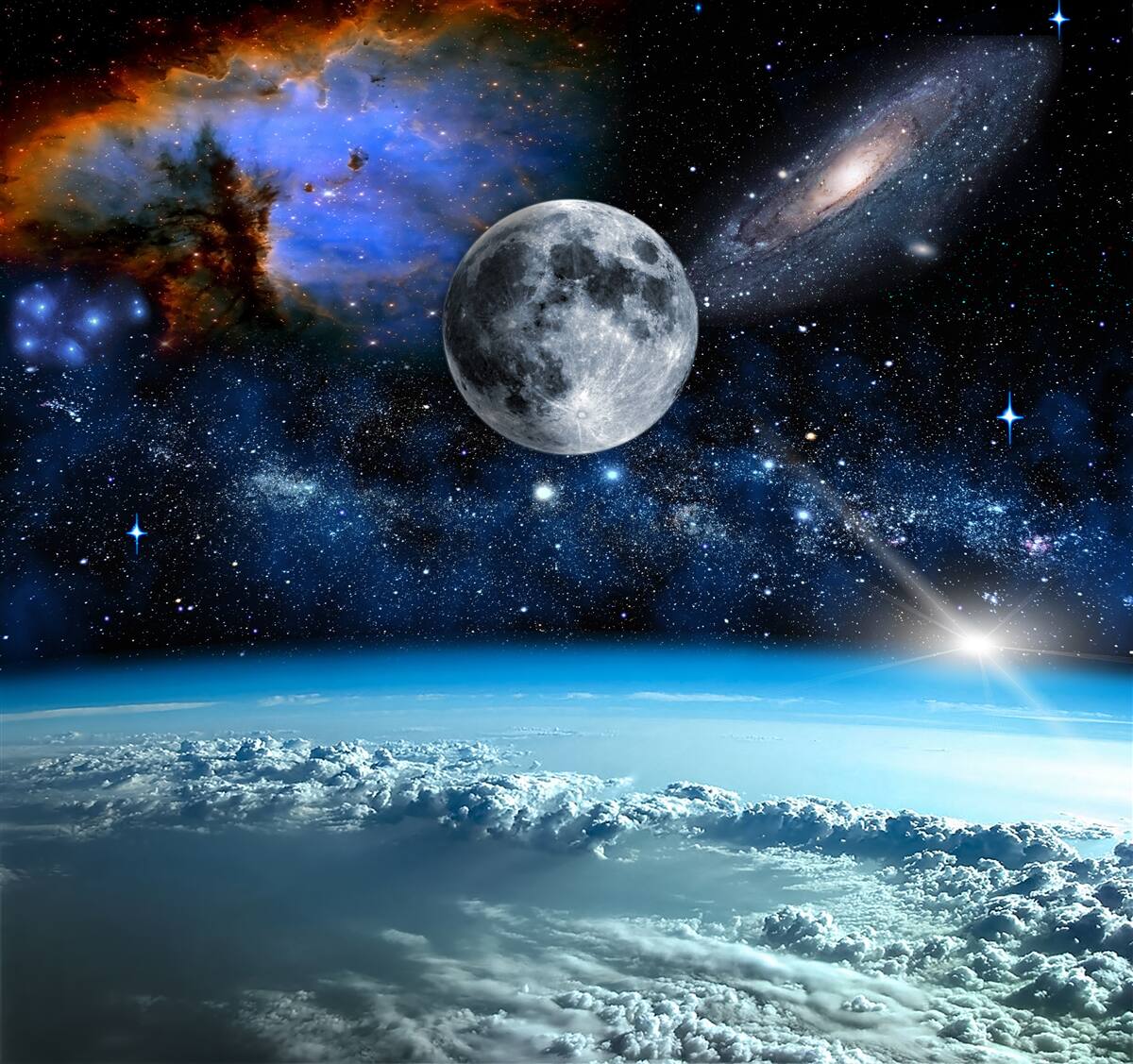 Carta da parati un affascinante panorama dell'universo