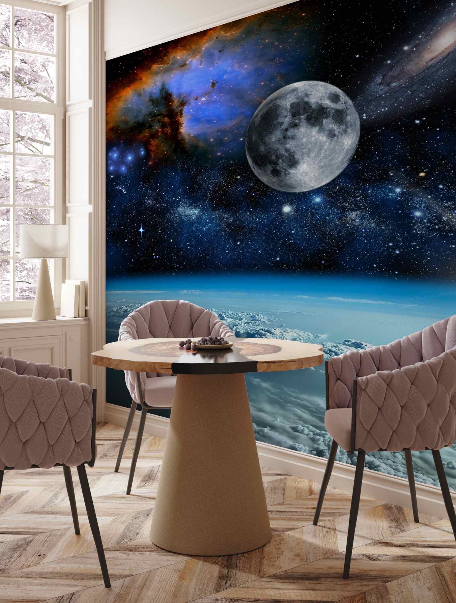Carta da parati un affascinante panorama dell'universo