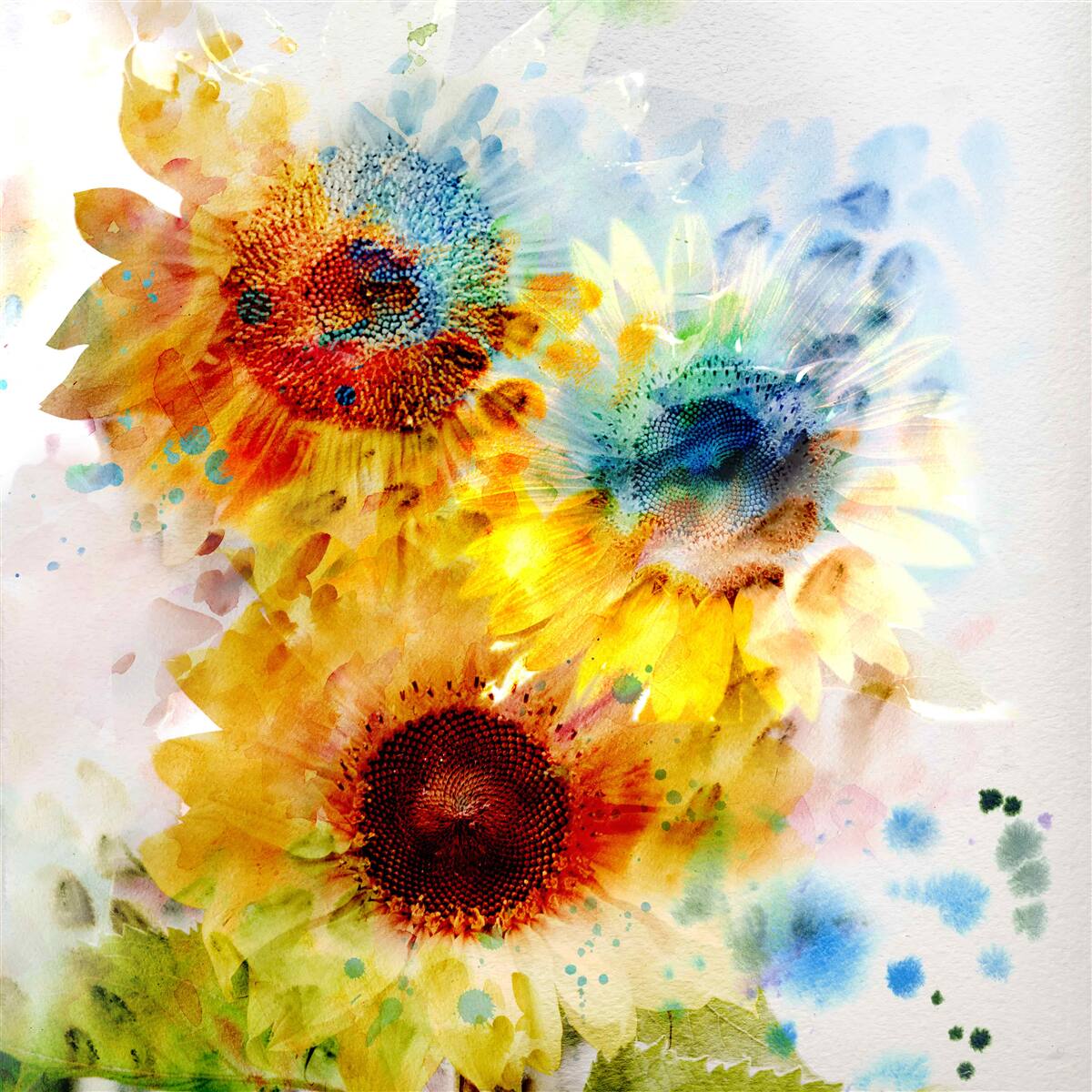 Carta da parati bouquet di girasoli estivi