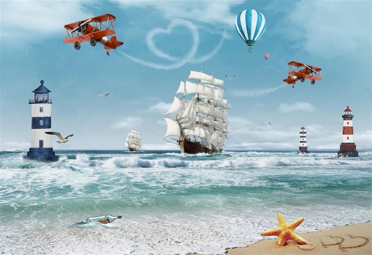 Carta da parati vista mare