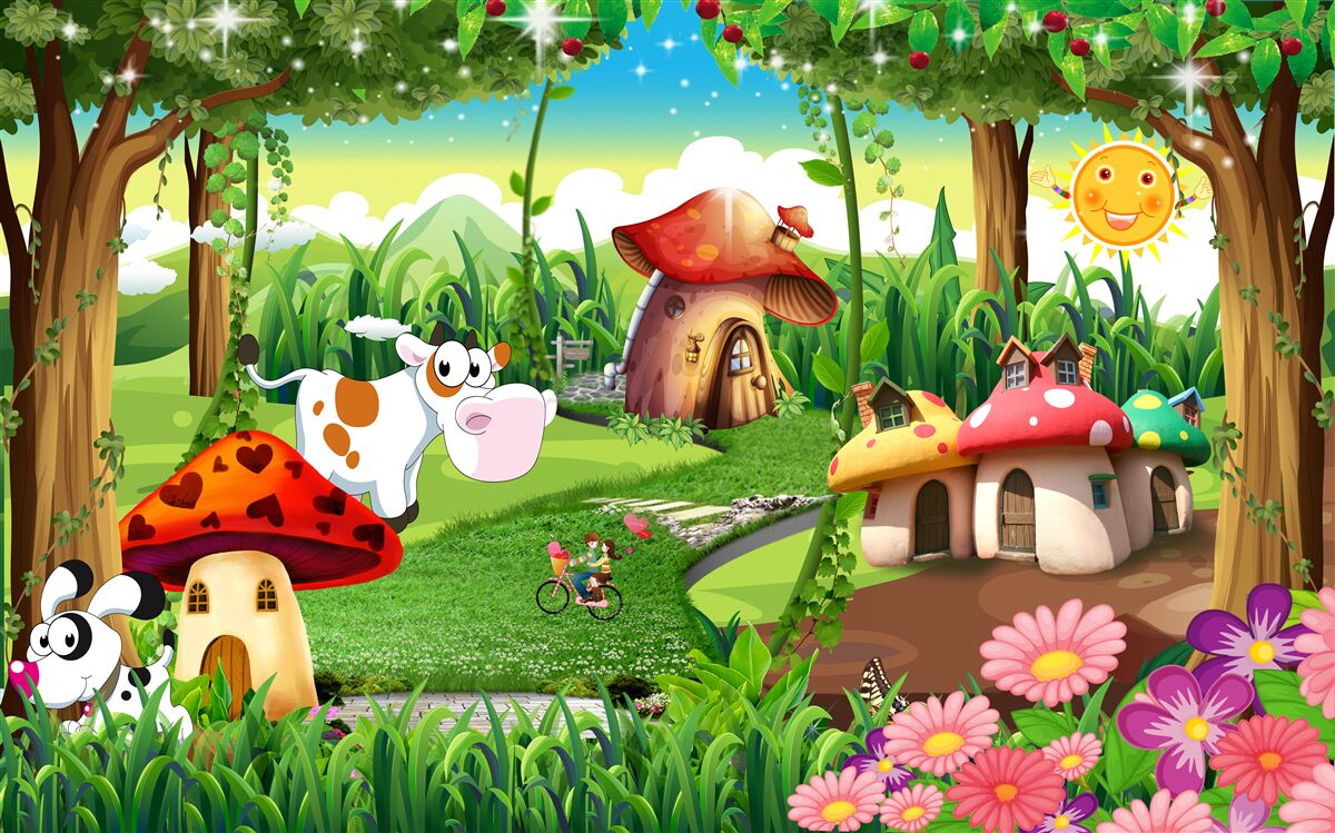 Carta da parati regno magico per bambini
