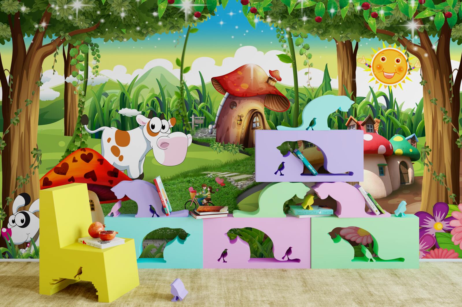 Carta da parati regno magico per bambini