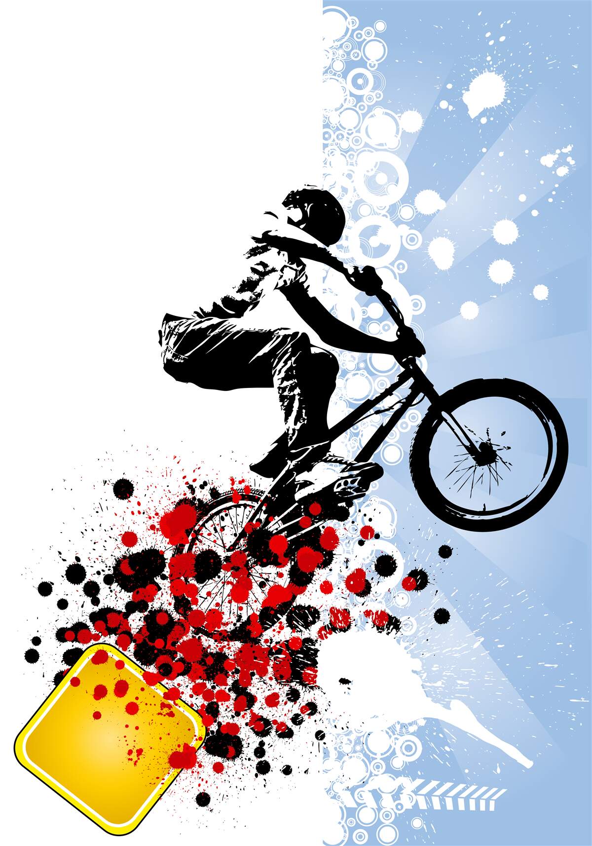 Carta da parati salto del pilota di bmx