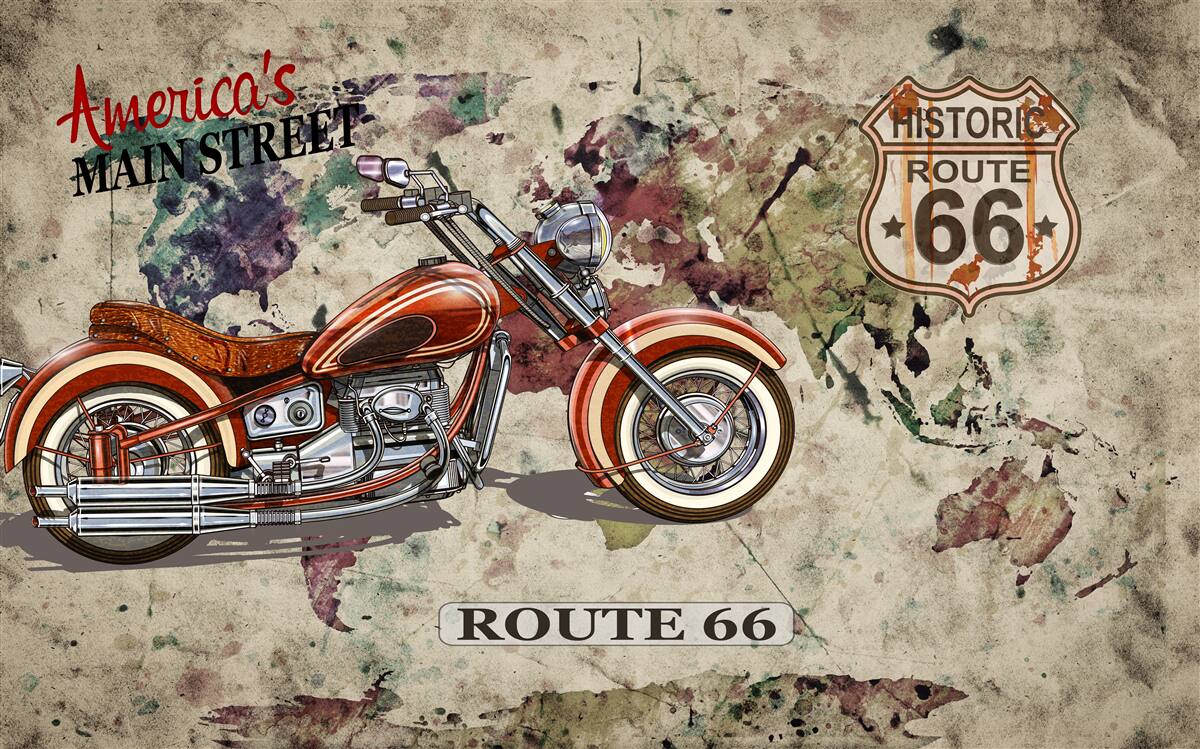 Carta da parati moto elegante dall'america
