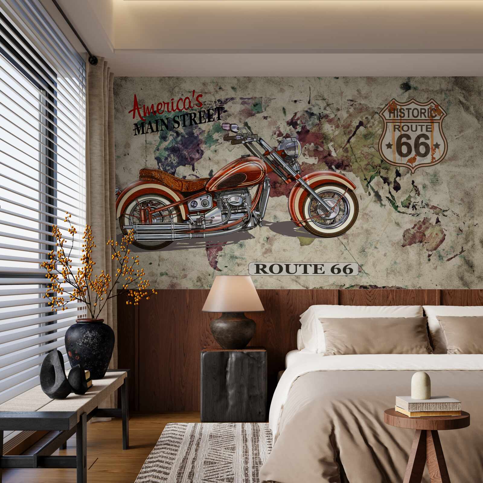 Carta da parati moto elegante dall'america