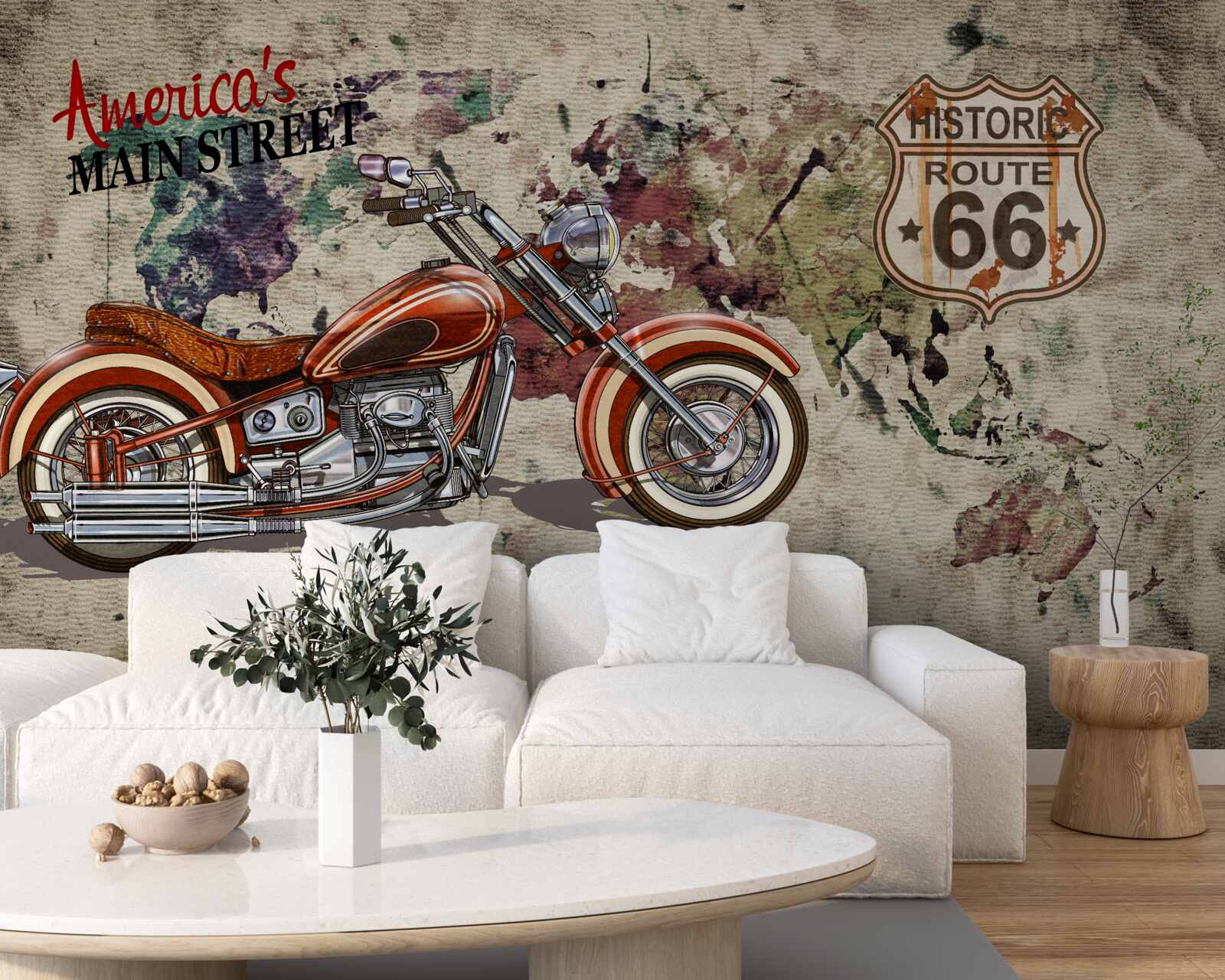 Carta da parati moto elegante dall'america
