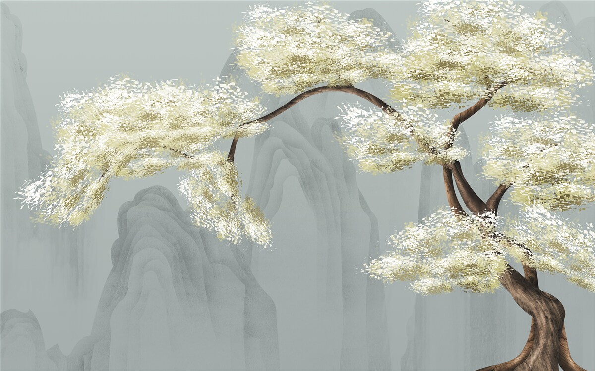 Carta da parati albero del polline
