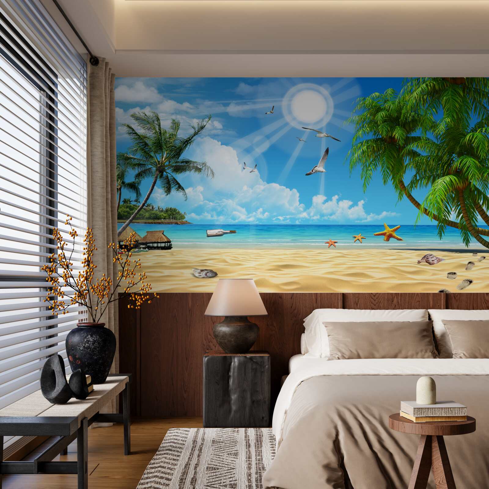 Carta da parati costa ai tropici