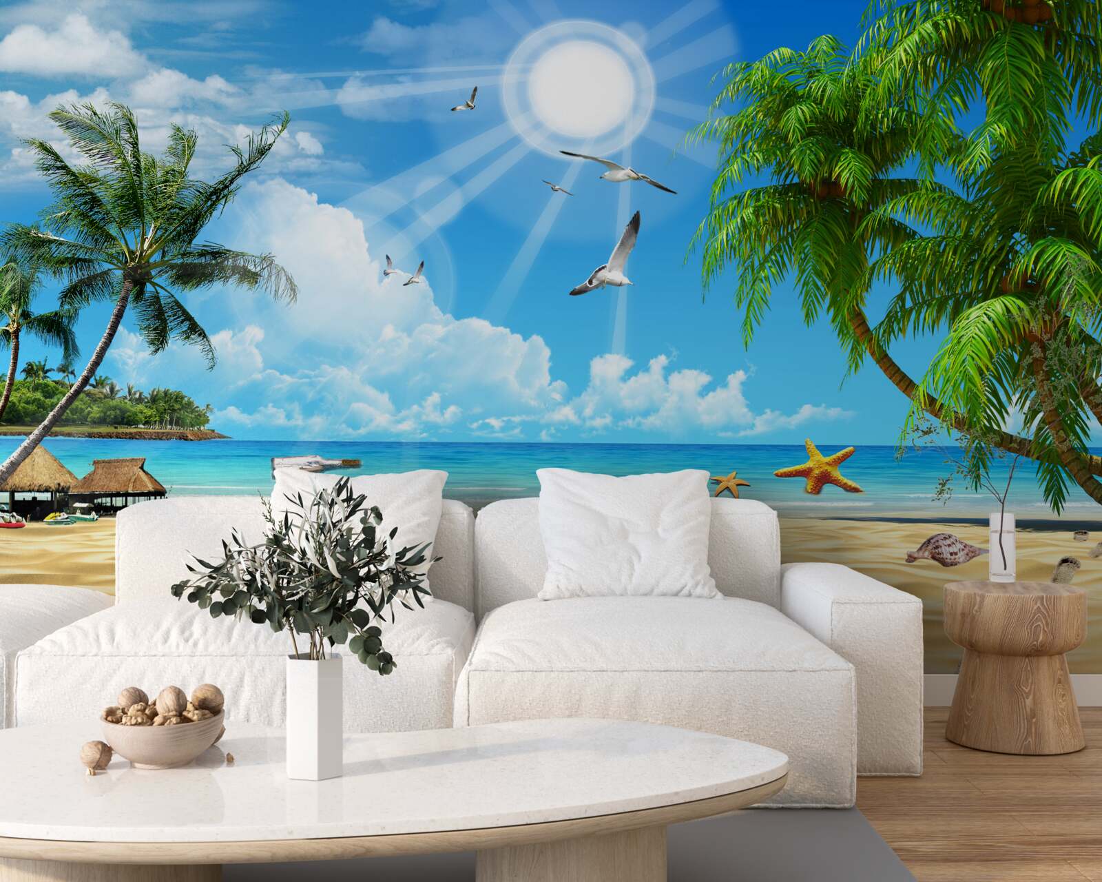 Carta da parati costa ai tropici