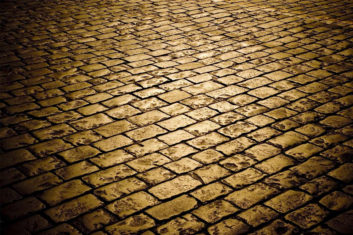 Carta da parati pietre di pavimentazione posate di sera