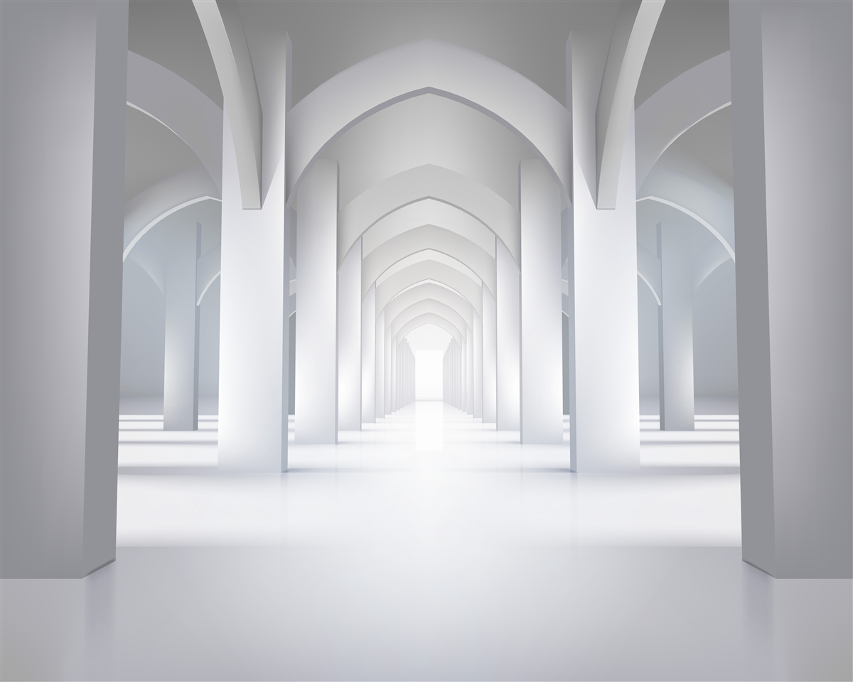 Carta da parati archi di luce in stile gotico