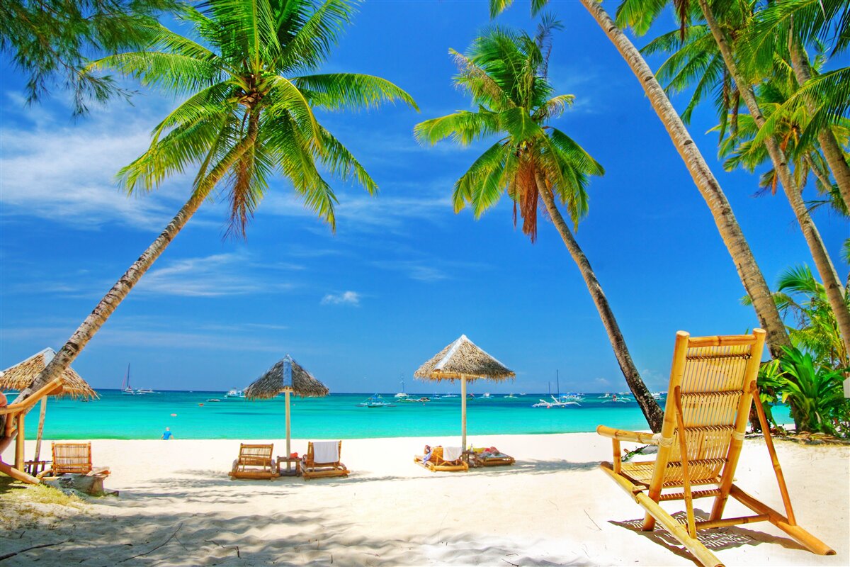 Carta da parati relax su una costa tropicale
