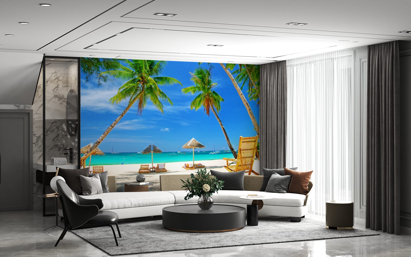 Carta da parati relax su una costa tropicale