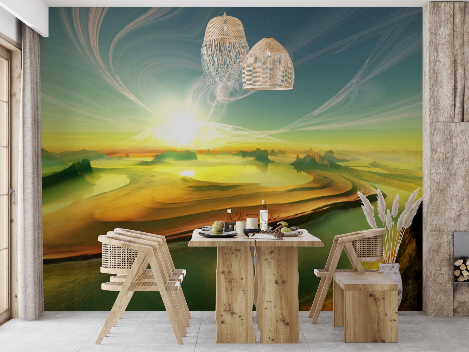 Carta da parati venti di trasformazione