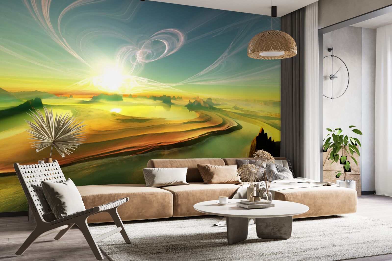 Carta da parati venti di trasformazione