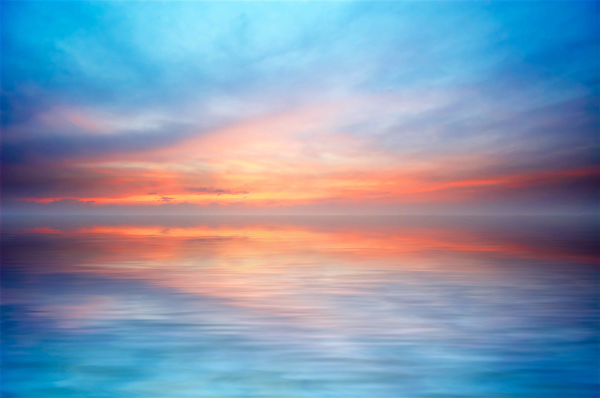 Carta da parati tramonto calma in mare