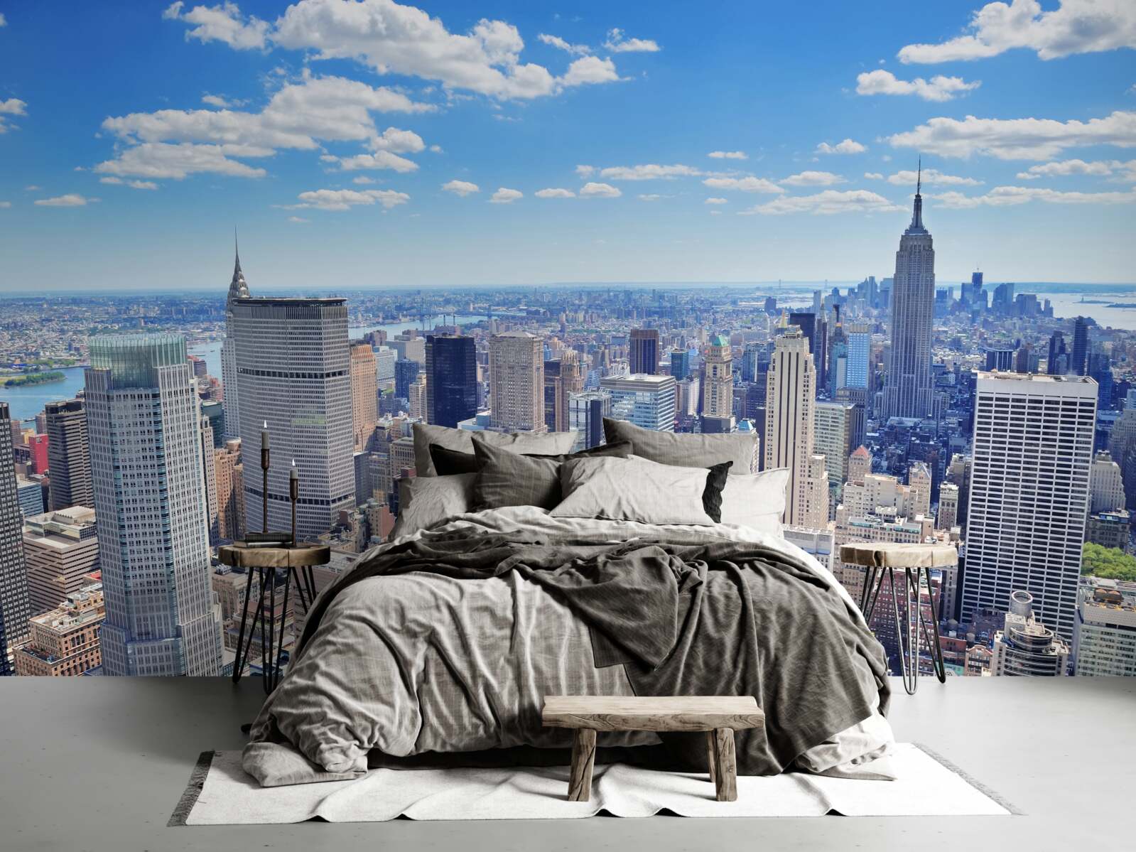 Carta da parati vista di new york dal cielo