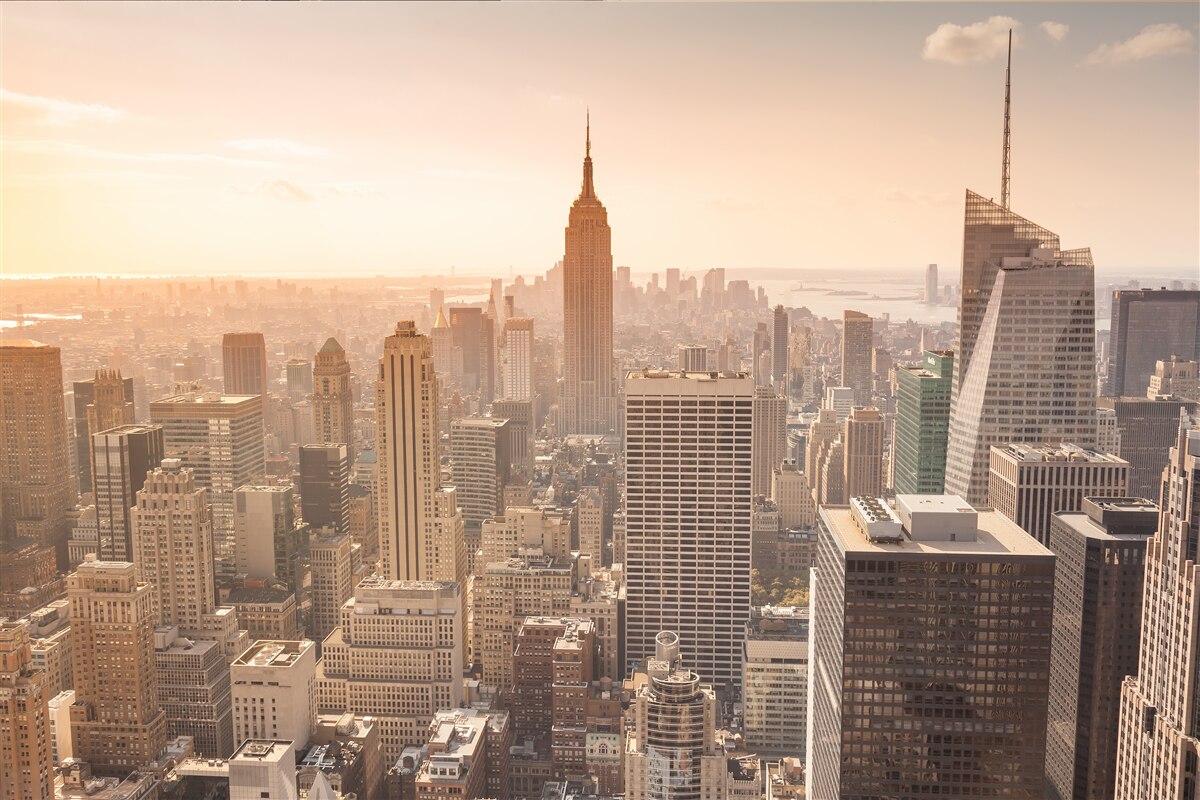 Carta da parati Alba su New York