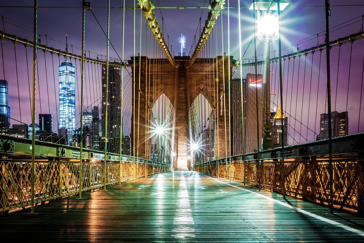 Carta da parati ponte di brooklyn per i pedoni
