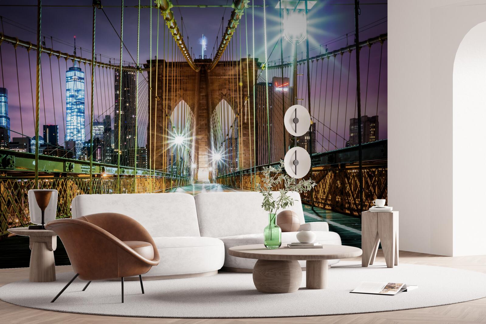 Carta da parati ponte di brooklyn per i pedoni