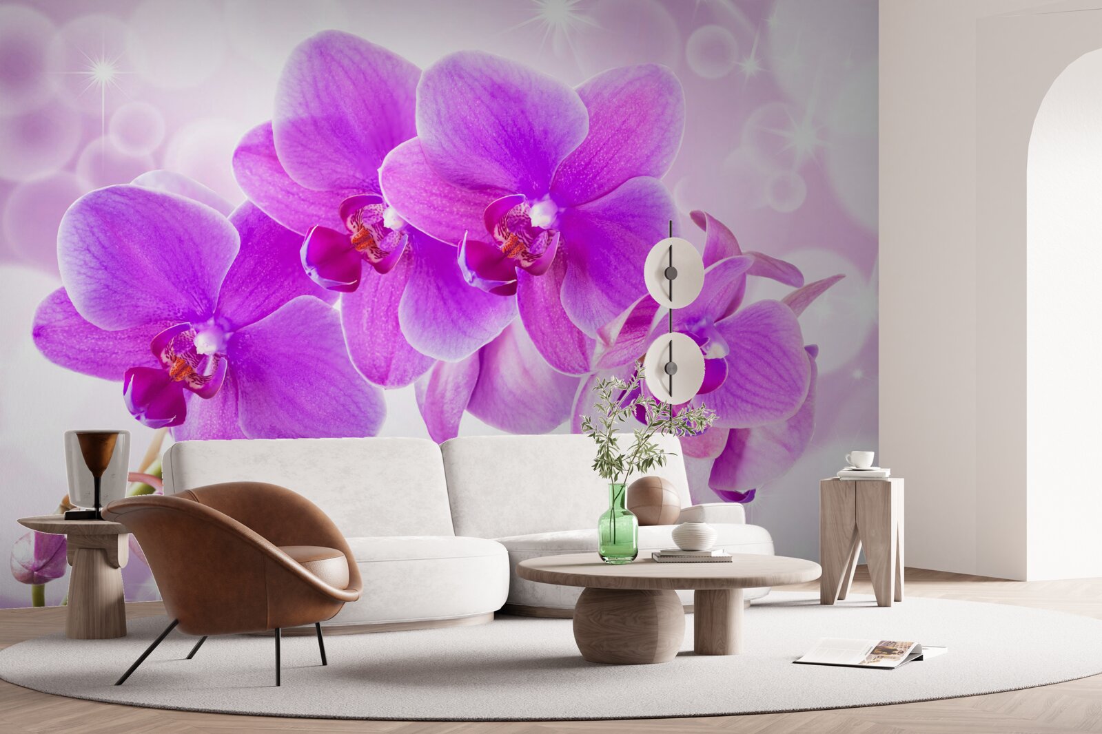 Carta da parati la delicata orchidea viola è davvero impressionante