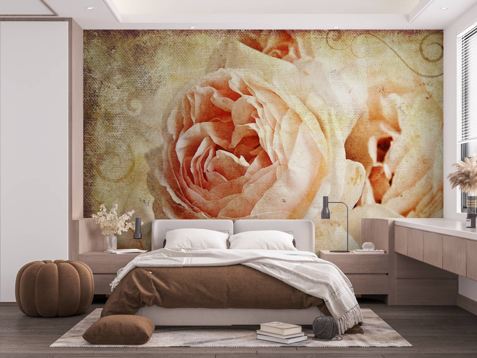 Carta da parati rose vintage