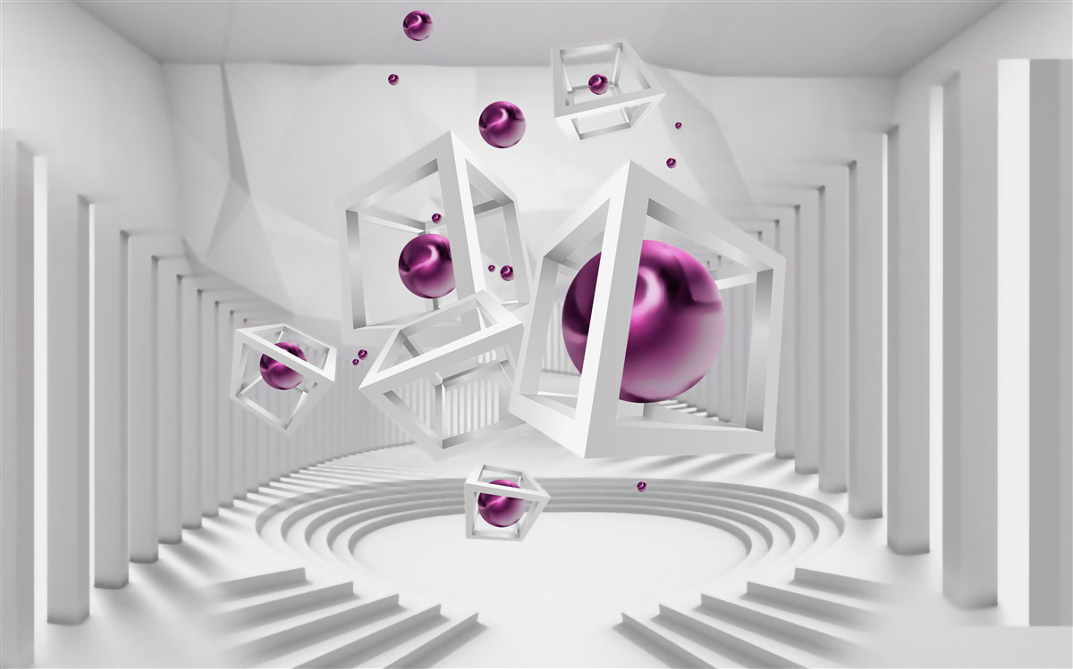 Carta da parati forme geometriche e scale nel concetto di astrazione