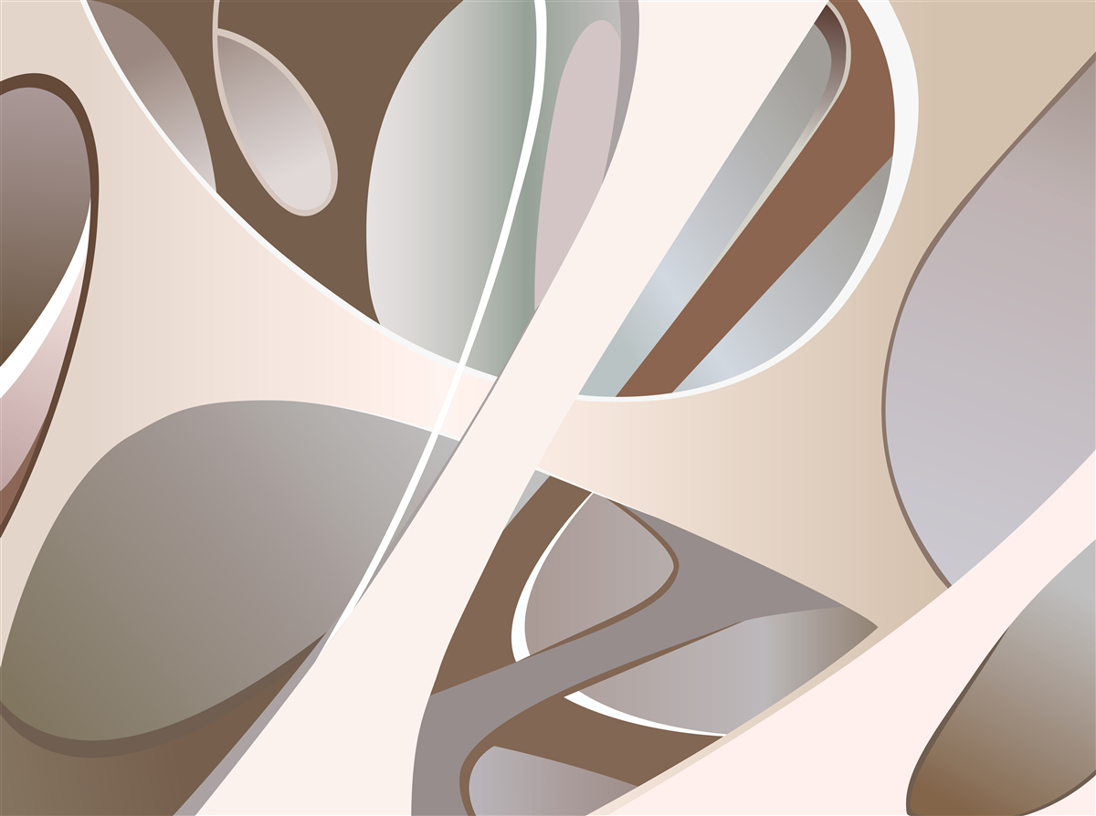 Carta da parati curve astratte in beige