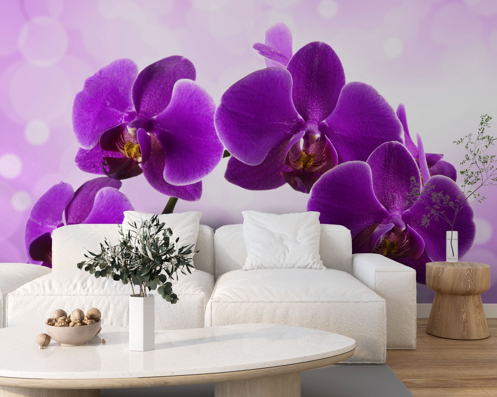 Carta da parati orchidea viola intenso