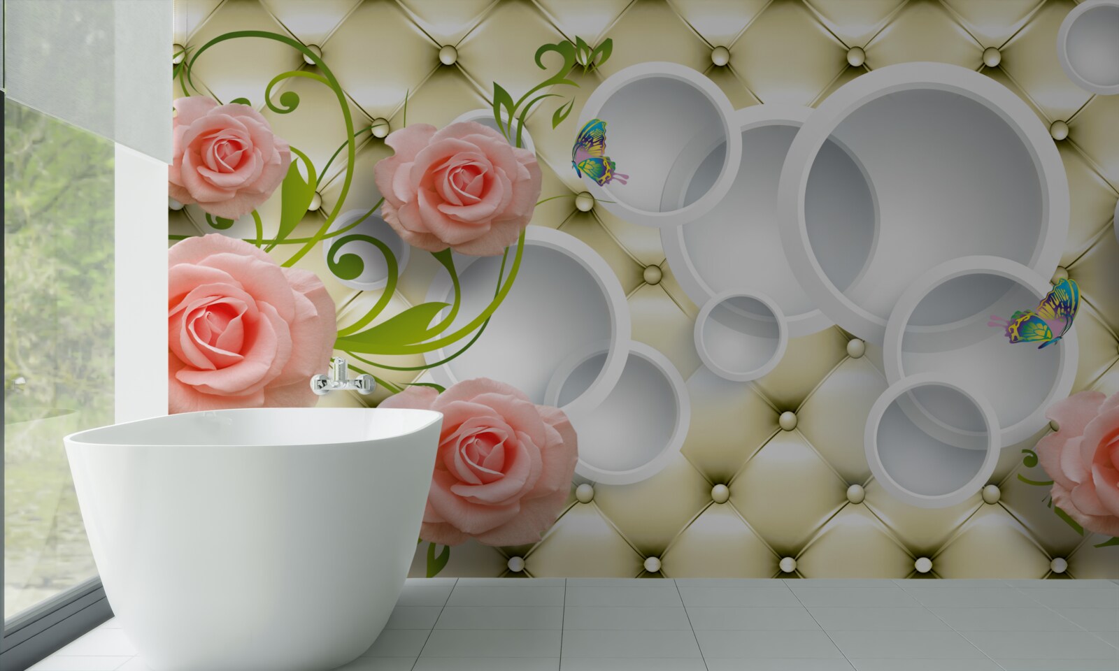 Carta da parati il bocciolo di rosa è bellissimo