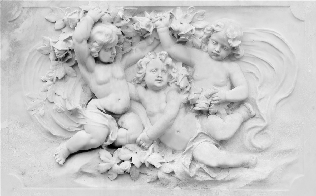 Carta da parati il sollievo è un campo di gioco per gli angeli