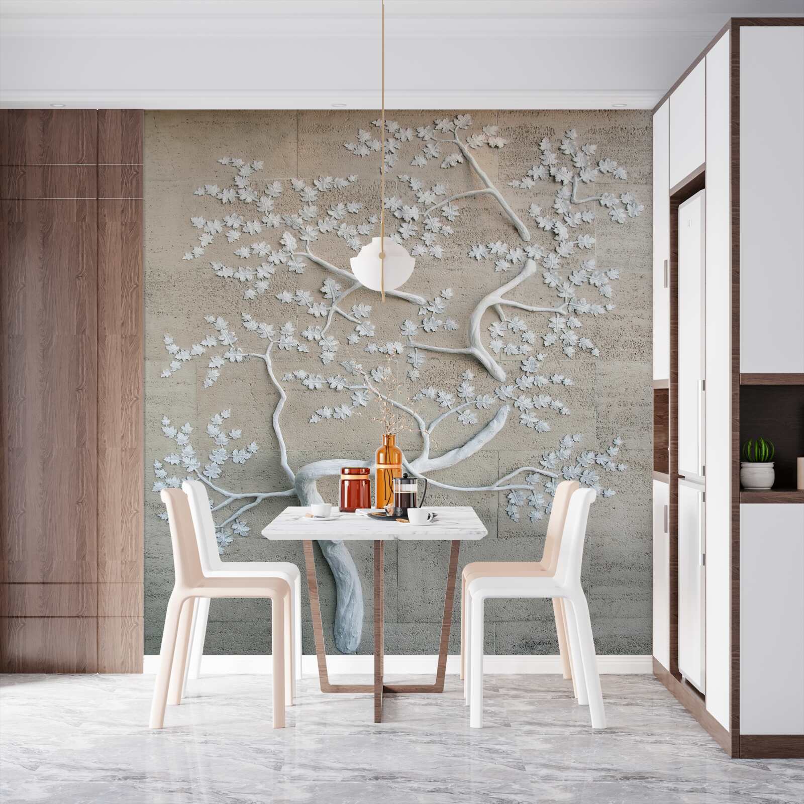 Carta da parati albero di sakura in fiore