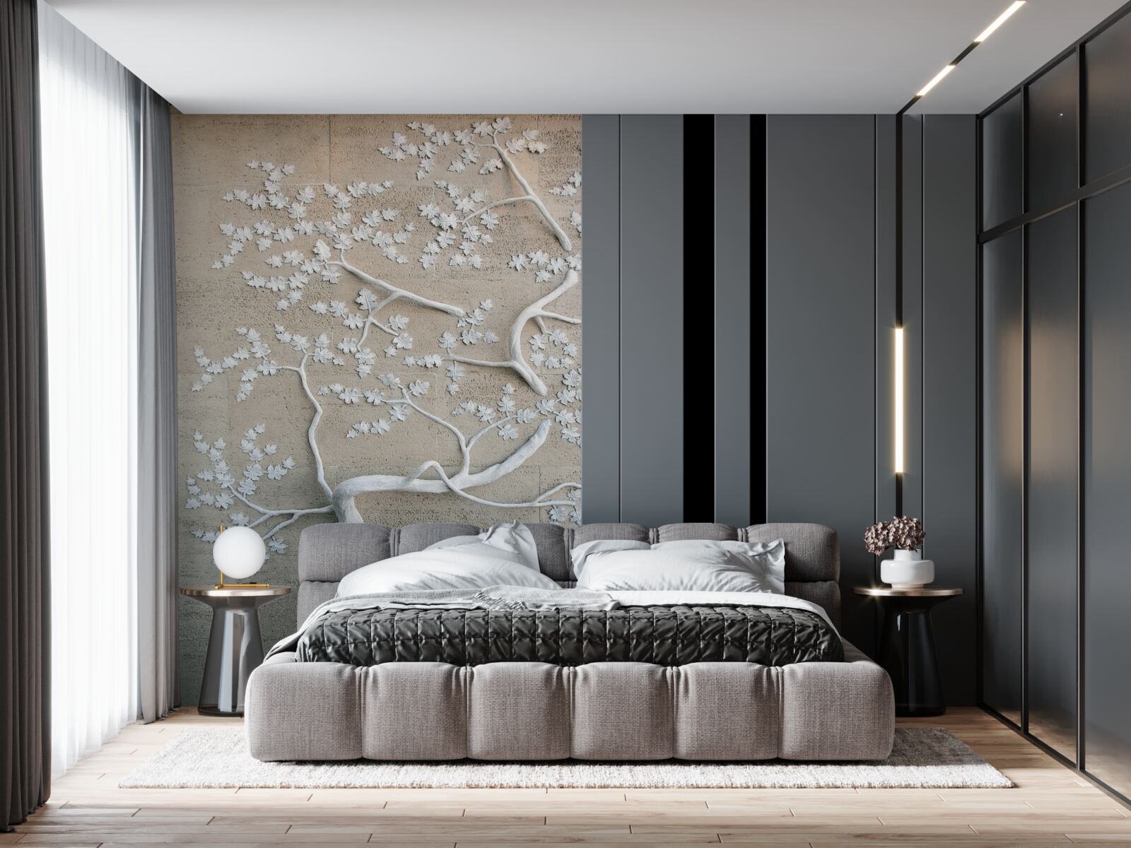 Carta da parati albero di sakura in fiore