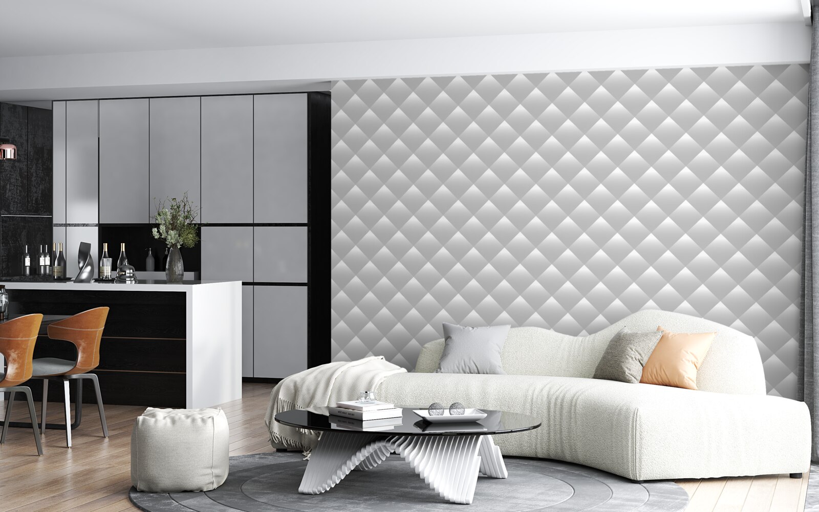 Carta da parati texture d'argento a forma di diamante