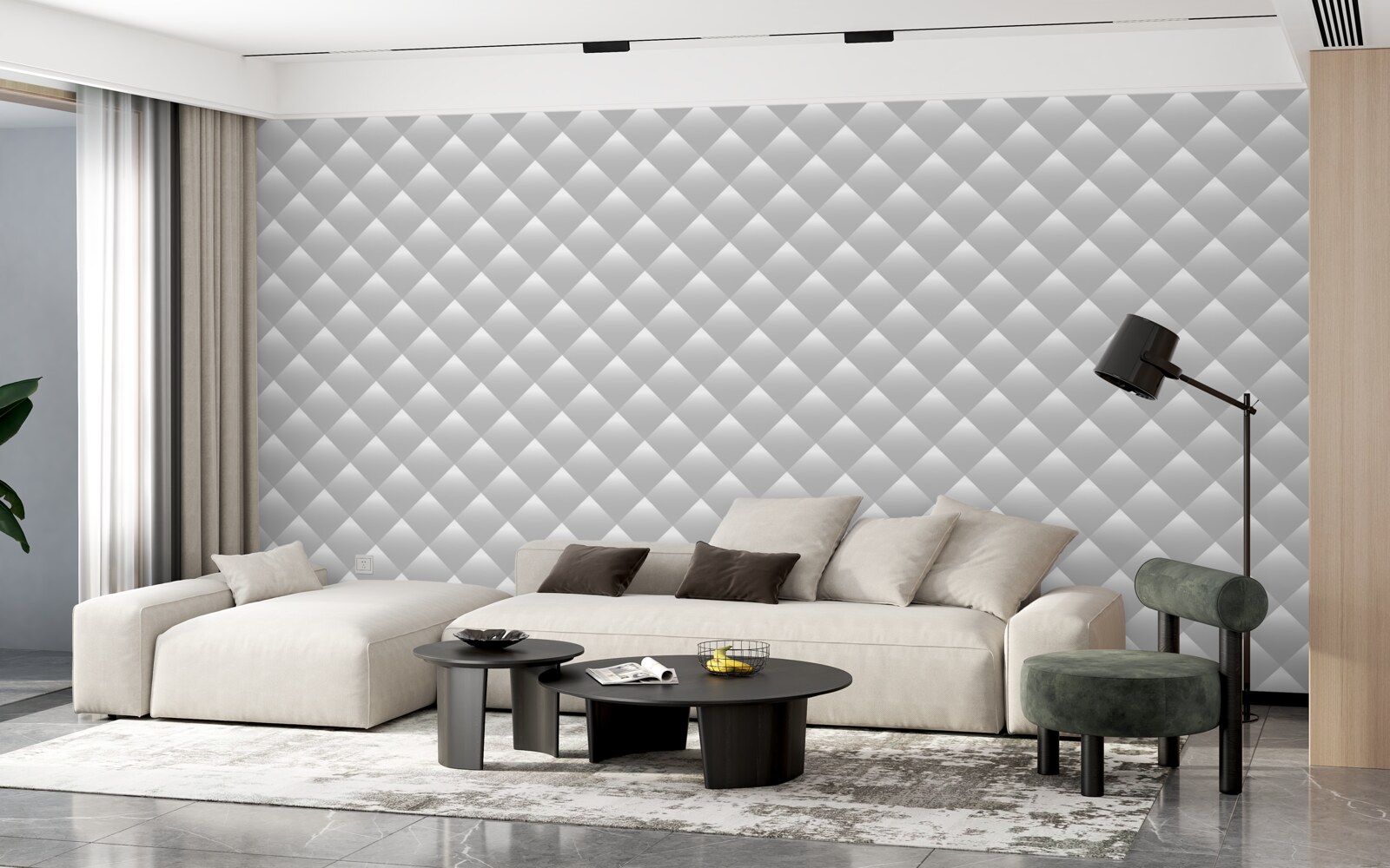 Carta da parati texture d'argento a forma di diamante