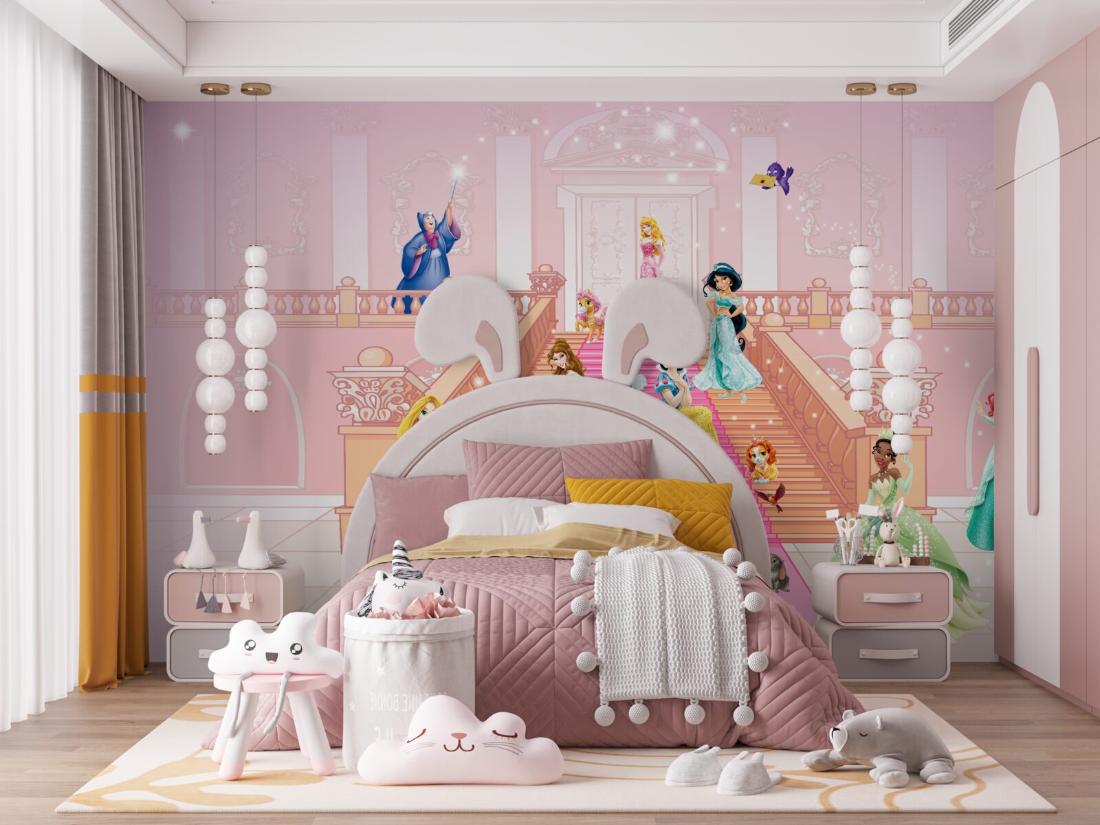 Carta da parati principesse dei cartoni animati Disney