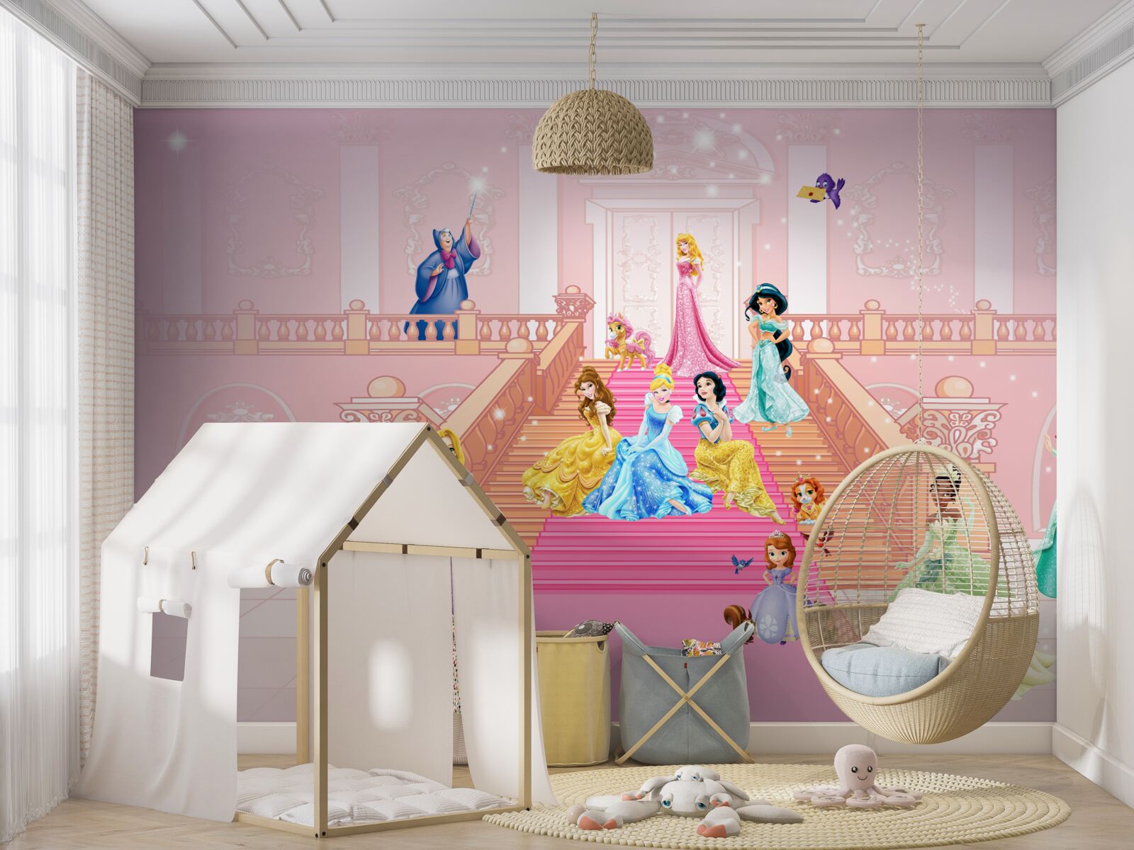 Carta da parati principesse dei cartoni animati Disney