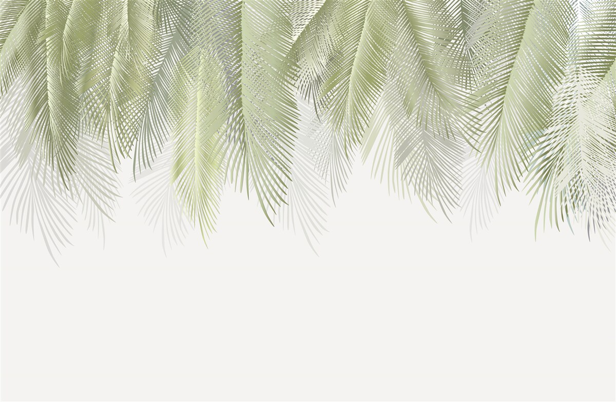 Carta da parati tropici con palme verdi