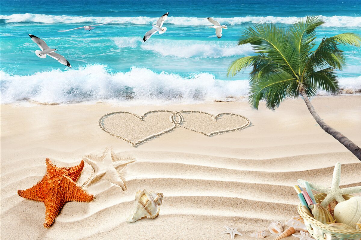 Carta da parati spiaggia tropicale di sabbia