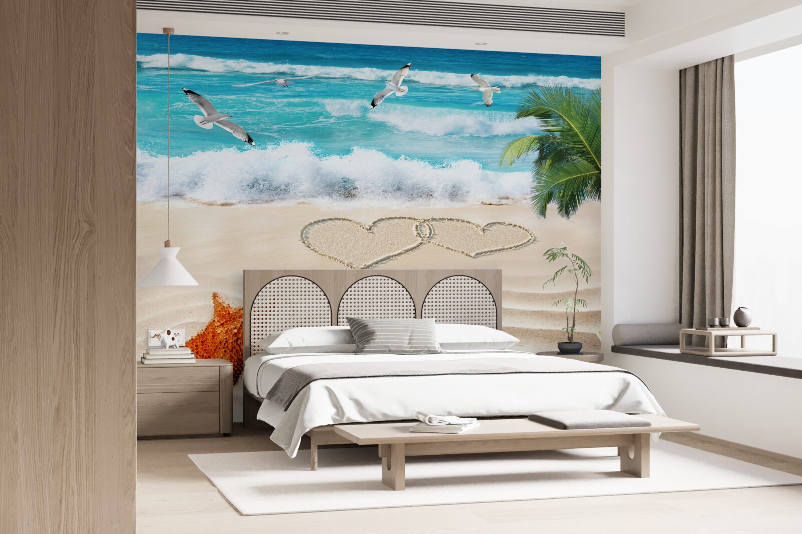 Carta da parati spiaggia tropicale di sabbia