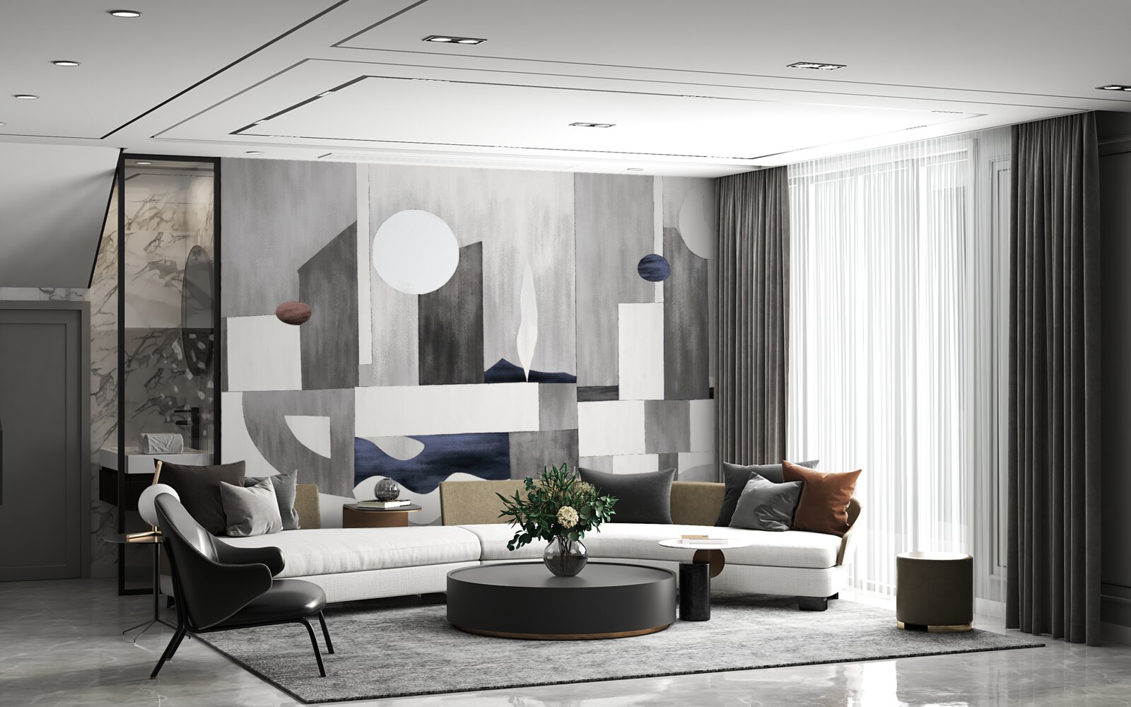 Carta da parati la città si sveglia sotto il sole nascente