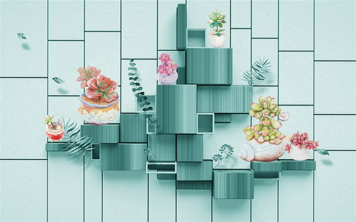 Carta da parati vasi per fiori e piante
