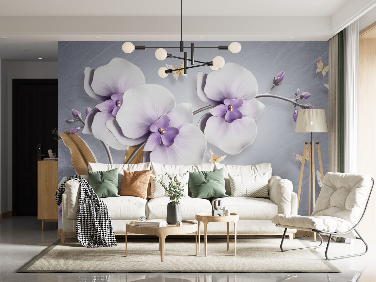 Fototapeta ogromne liliowe orchidee