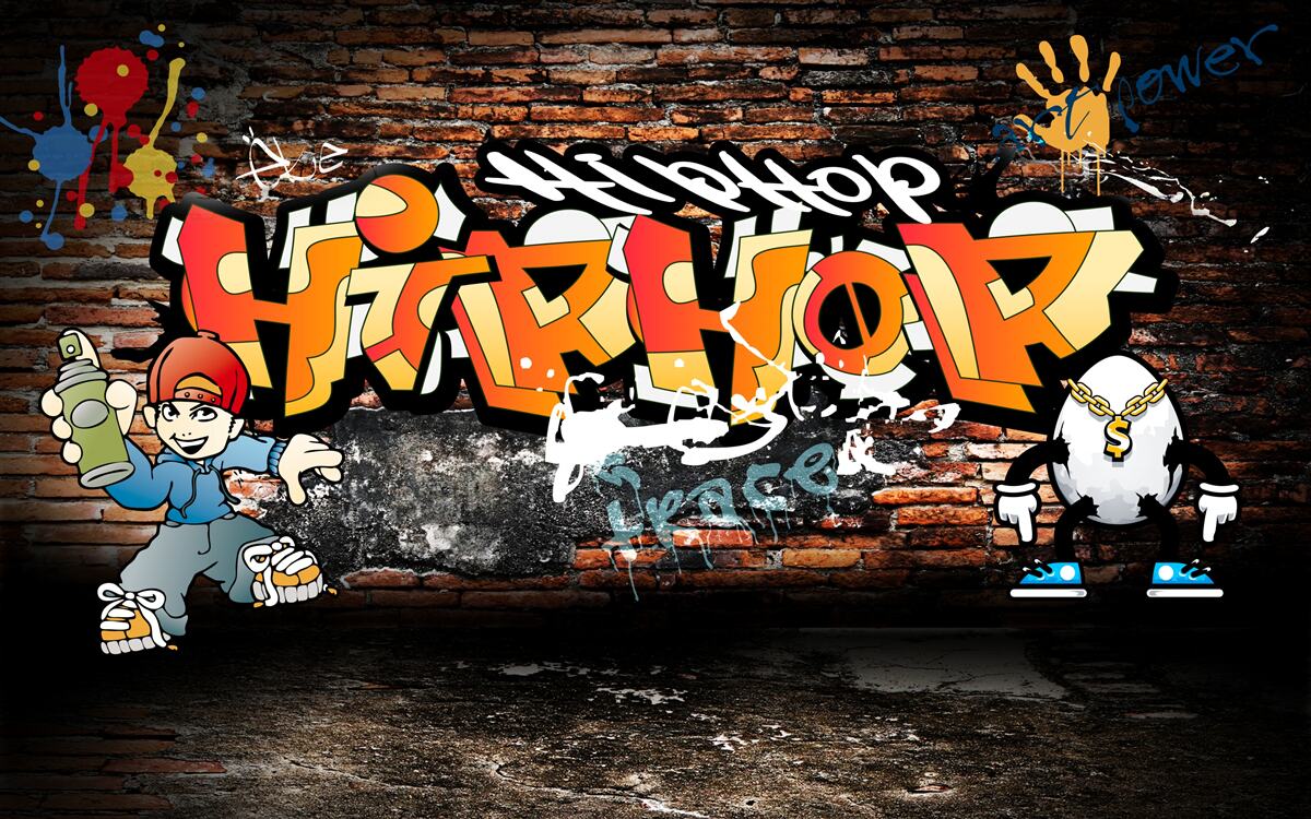 Carta da parati graffiti hiphop