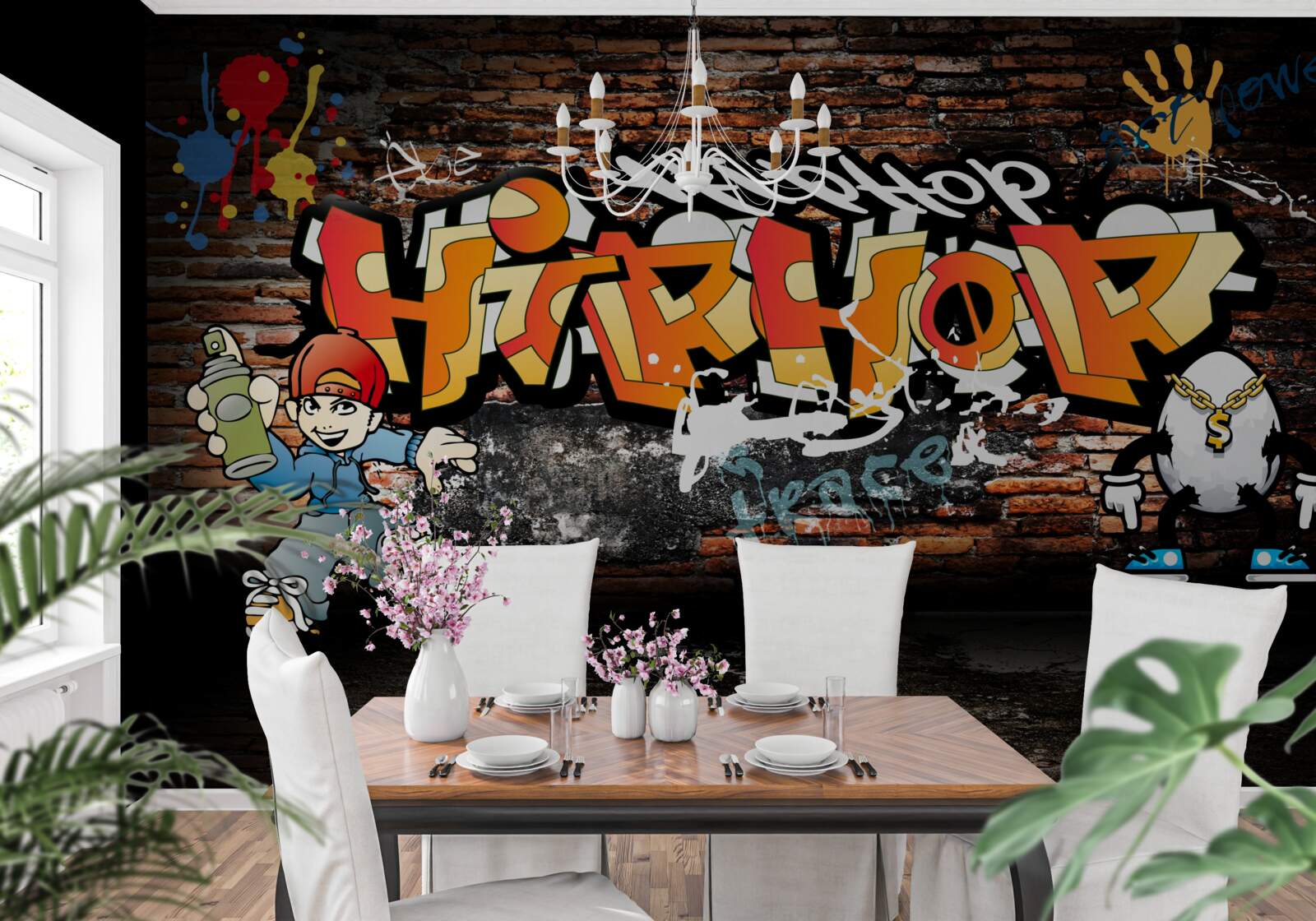 Carta da parati graffiti hiphop