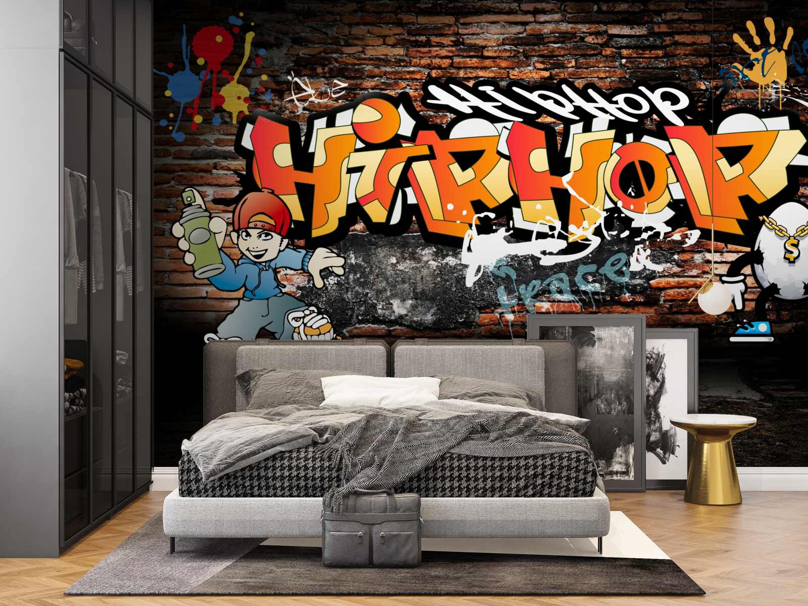 Carta da parati graffiti hiphop