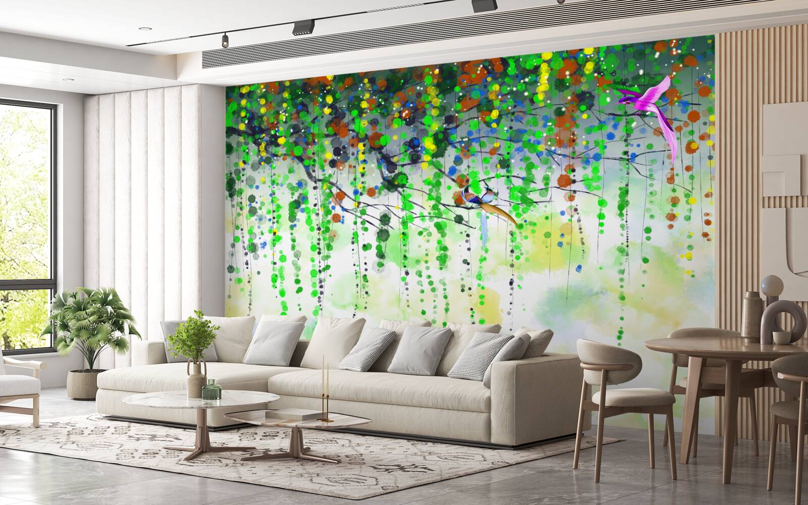 Carta da parati astrazione luminosa di fiori