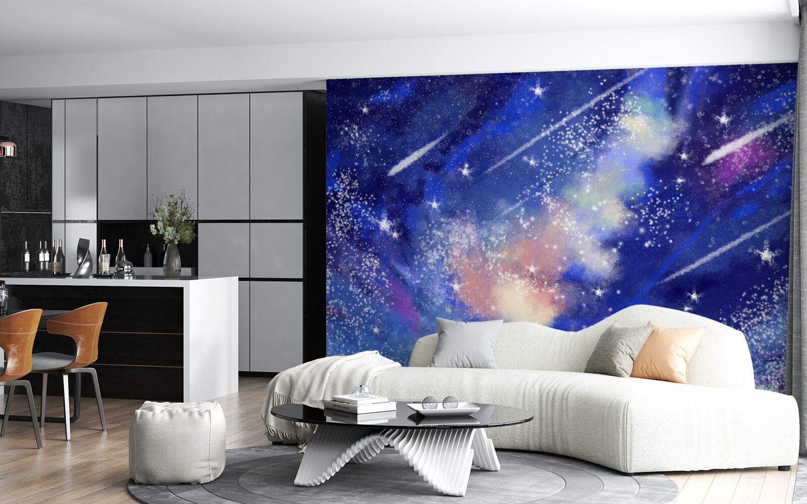 Carta da parati cielo blu notturno