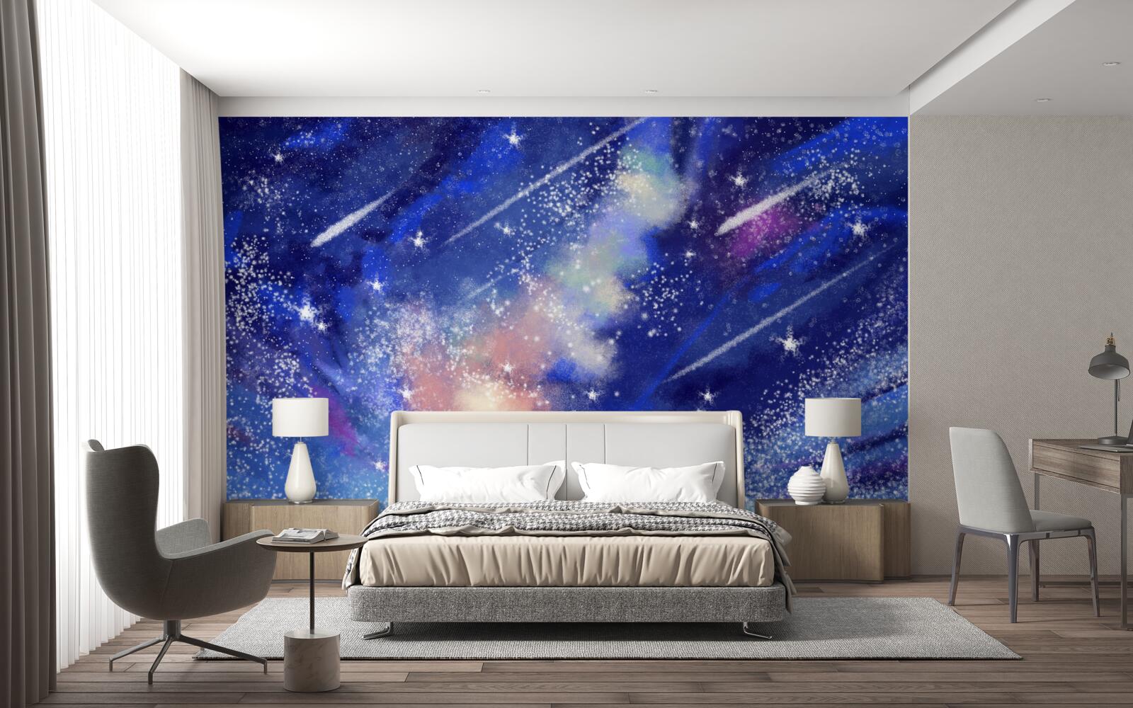 Carta da parati cielo blu notturno